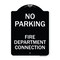 Signmission No Parking No Parking Fire Department Connection Heavy-Gauge Aluminum Sign, 24" x 18", BW-1824-23670 A-DES-BW-1824-23670 - alternate 1